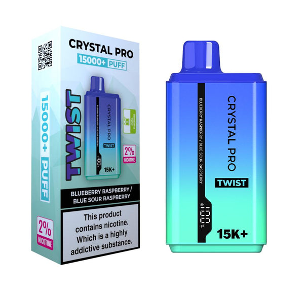Crystal Pro Twist 15000 Disposable Vape - Box of 5 - Dual flavour