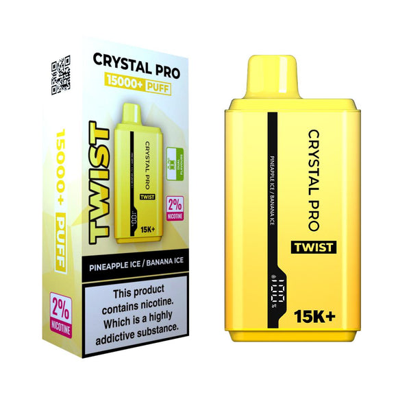 Crystal Pro Twist 15000 Disposable Vape - Box of 5 - Dual flavour