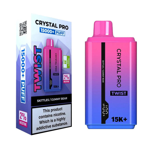 Crystal Pro Twist 15000 Disposable Vape - Box of 5 - Dual flavour