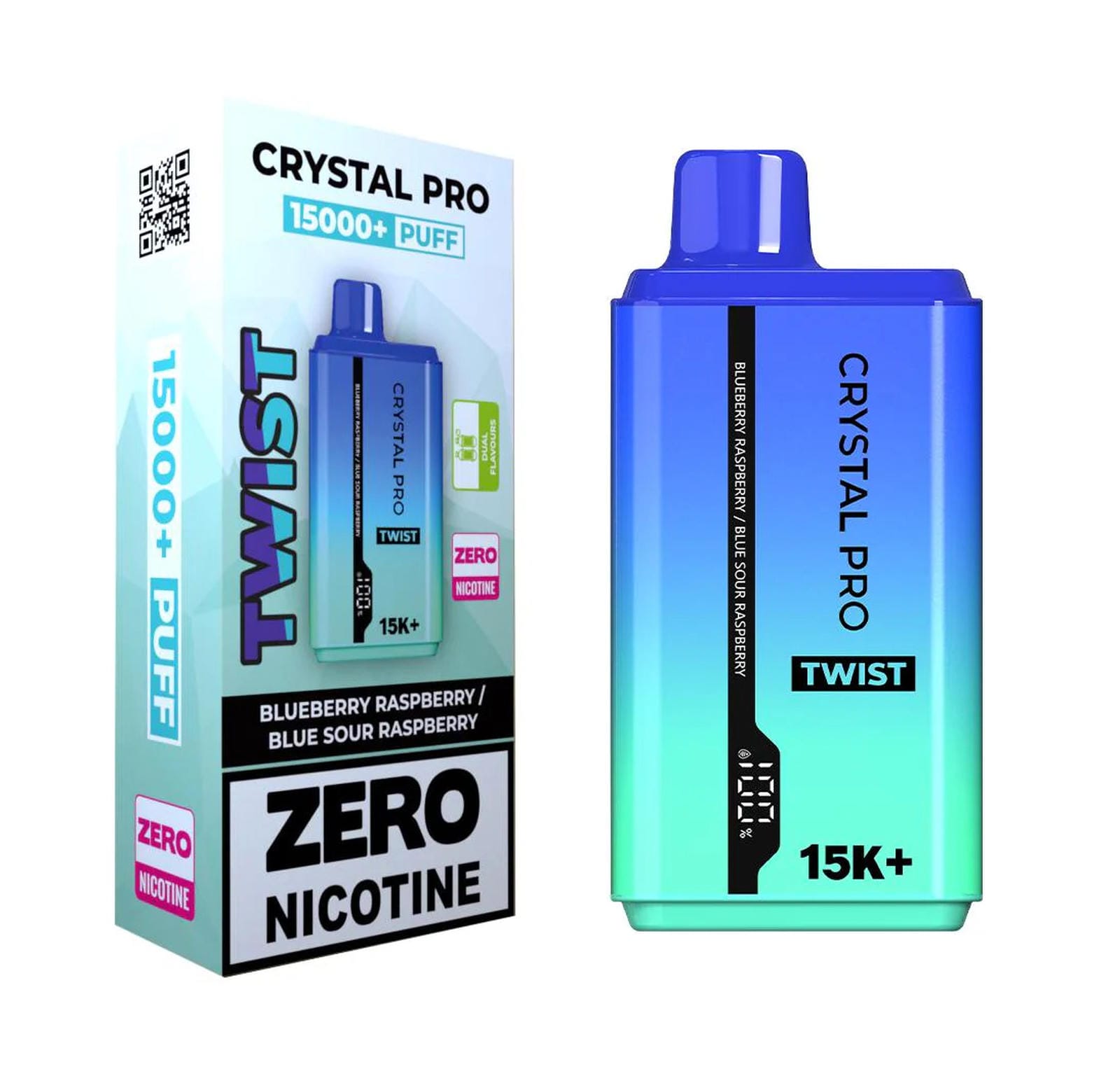 Crystal Pro Twist 15000 Puffs - Zero Nicotine - Box of 5 Crystal Pro Twist 15000 Puffs - Zero Nicotine - Box of 5