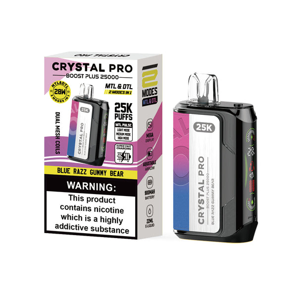 Crystal Pro Boost Plus 25000 Puffs - Flavours