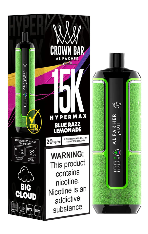 Al Fakher Crown Bar 15000 Hypermax Vape Box of 10