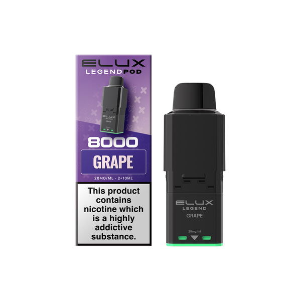 Buy Elux Legend 8000 Refill Pods Box of 5 Grape