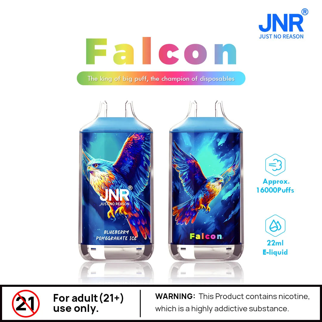 JNR Falcon X 18000 Puff Disposable Vape Kit - Box of 10 JNR Falcon X 18000 Puff Disposable Vape Kit - Box of 10