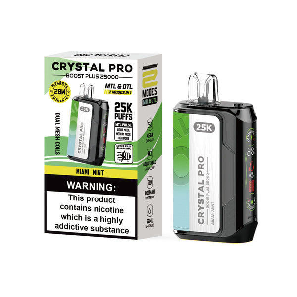 Crystal Pro Boost Plus 25000 Prefilled Vape Pod Kit - Box of 5