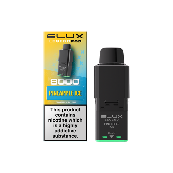 Buy Elux Legend 8000 Refill Pods Box of 5 Pineapple Ice
