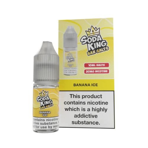 Soda King Bar Nic Salt 10ml - Pack of 10 Available In Banana Ice Flavour