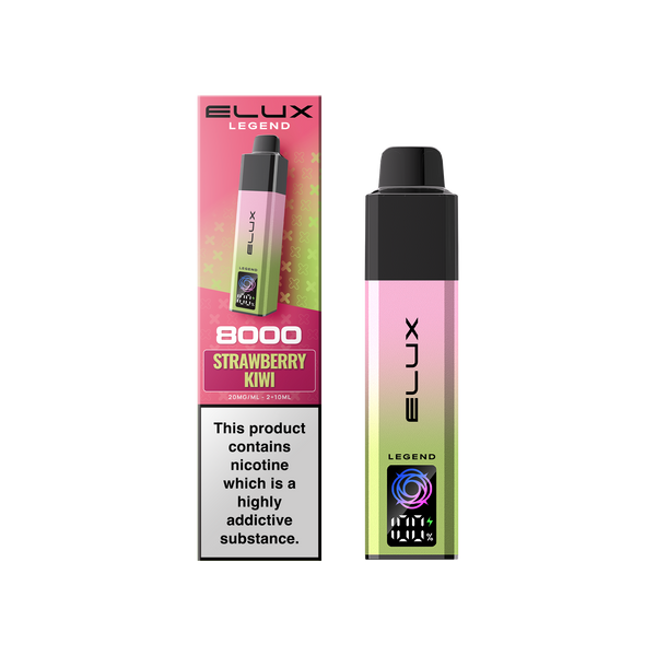 Buy Elux Legend 8000 Pod Vape Kit Box of 5 Strawberry Kiwi