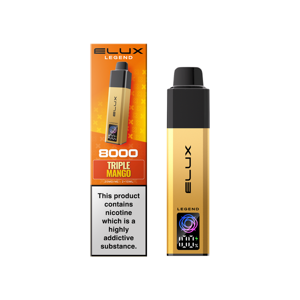 Buy Elux Legend 8000 Pod Vape Kit Box of 5 Triple Mango