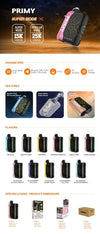 Primy PR25000 Puffs Vape | Box of 5 | Super Mode
