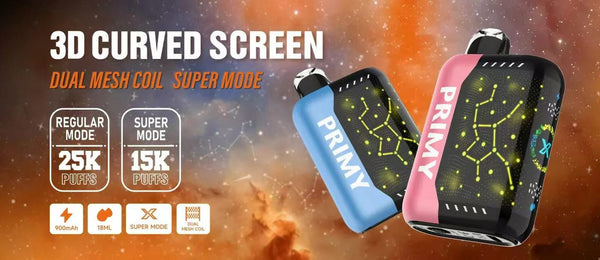 Primy PR25000 Puffs Prefilled Vape Pod Kit - Box of 5