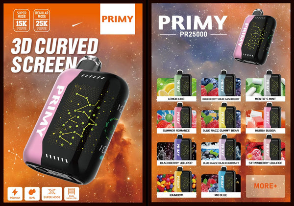 Primy PR25000 Puffs Vape Pod Kit - Box of 5