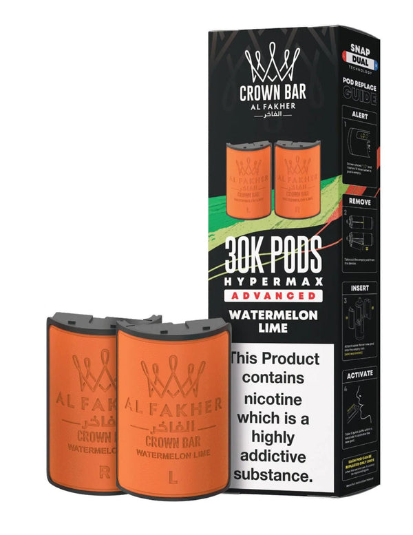 Image Of Al Fakher Crown Bar 30K Hypermax Refills Pods - Box of 5