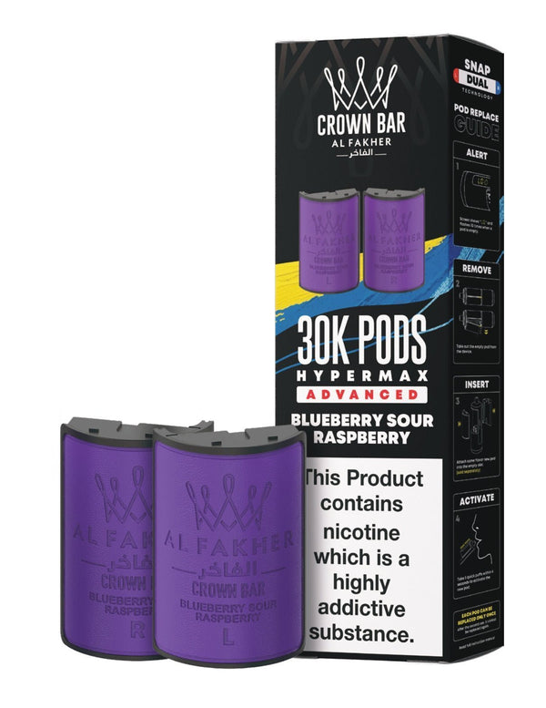 Image Of Al Fakher Crown Bar 30K Hypermax Refills Pods - Box of 5