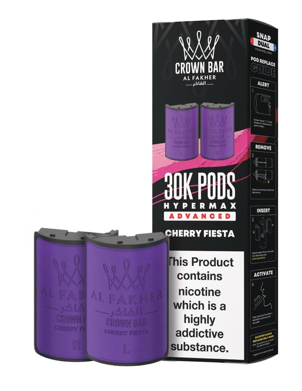 Image Of Al Fakher Crown Bar 30K Hypermax Refills Pods - Box of 5