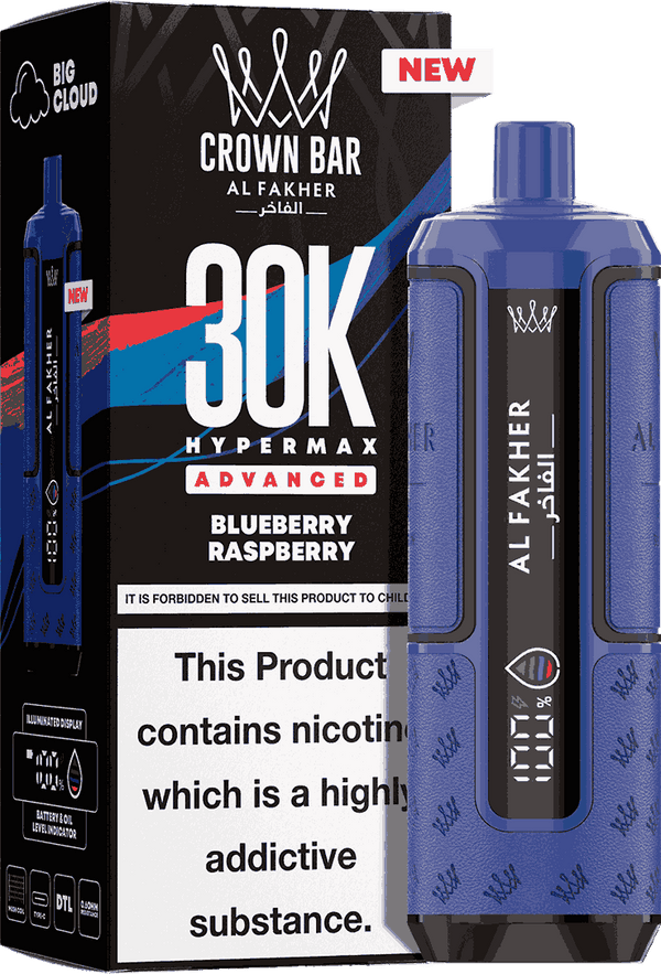 Al Fakhar prefilled pod kit pack of 5 displaying product details & flavour blueberry raspberry