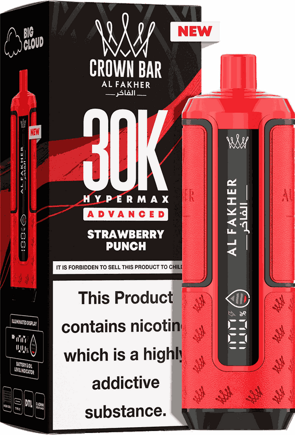 Al Fakhar prefilled pod kit pack of 5 displaying product details & flavour strawberry-punch