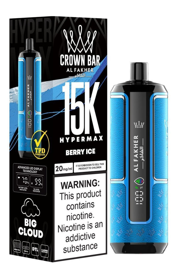 Al Fakher Crown Bar Hypermax 15k Puffs Vape - Box of 5 - Flavour