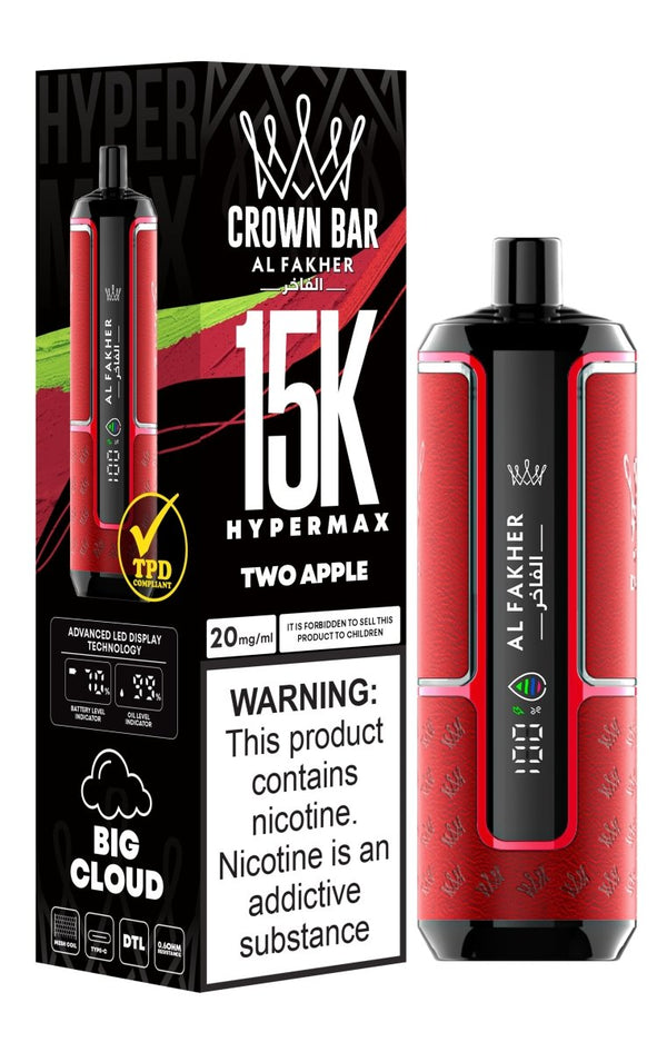 Al Fakher Crown Bar Hypermax 15k Puffs Vape - Box of 5 - Flavour