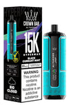 Al Fakher Crown Bar 15000 Hypermax Vape Box of 10 with Blackcurrant Mint flavour