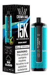 Al Fakher Crown Bar 15k Hypermax Vape Box of 10 with Gum Mint flavour