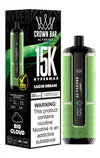 Al Fakher Crown Bar 15k Hypermax Vape Box of 10 with Lucid Dream 1 flavour