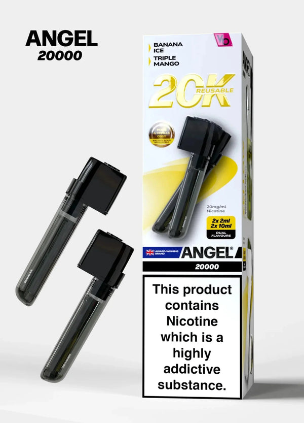 Angel 20000 Puffs Prefilled Pods Box of 5 Available In Dual Flavour