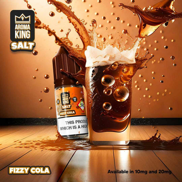 Aroma King Nic Salts 10ml E-liquids in 10 & 20 MG - Box of 10 - with Fizzy Cola flavour