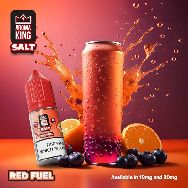 Aroma King Nic Salts 10ml E-liquids in 10 & 20 MG - Box of 10 - with Red Fuel flavour