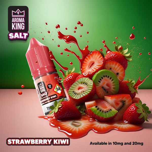 Aroma King Nic Salts 10ml E-liquids in 10 & 20 MG - Box of 10 - with Strawberry Kiwi flavour