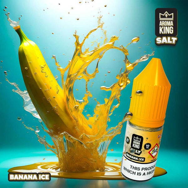 Aroma King Nic Salts 10ml E-liquids - Box of 10 - with Banana Ice flavour #Ukvaper-wholesale#