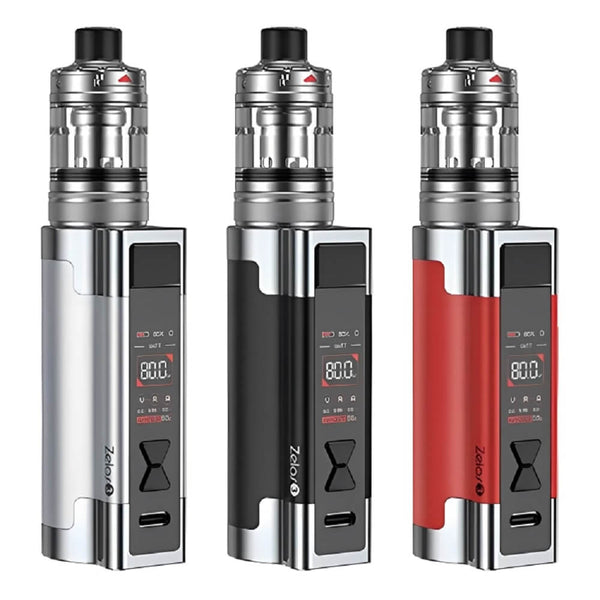 Aspire Zelos 3 Vape Kit, Metallic Silver, Black, Red Color