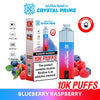 Crystal Prime Aura Bar 10000 Box of 5 - Prefilled Pod Kit - Flavour Blueberry Raspberry available at UK Vaper Wholesale