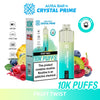 Crystal Prime Aura Bar 10000 Box of 5 - Prefilled Pod Kit - Flavour Fruit Twist available at UK Vaper Wholesale