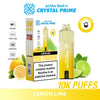 Crystal Prime Aura Bar 10000 Box of 5 - Prefilled Pod Kit - Flavour Lemon Lime available at UK Vaper Wholesale