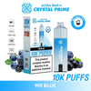 Crystal Prime Aura Bar 10000 Box of 5 - Prefilled Pod Kit - Flavour Mr Blue available at UK Vaper Wholesale