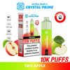 Crystal Prime Aura Bar 10000 Box of 5 - Prefilled Pod Kit - Flavour Two Apple available at UK Vaper Wholesale