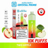 Crystal Prime Aura Bar 10000 Box of 5 - Prefilled Pod Kit - Flavour Two Apple available at UK Vaper Wholesale