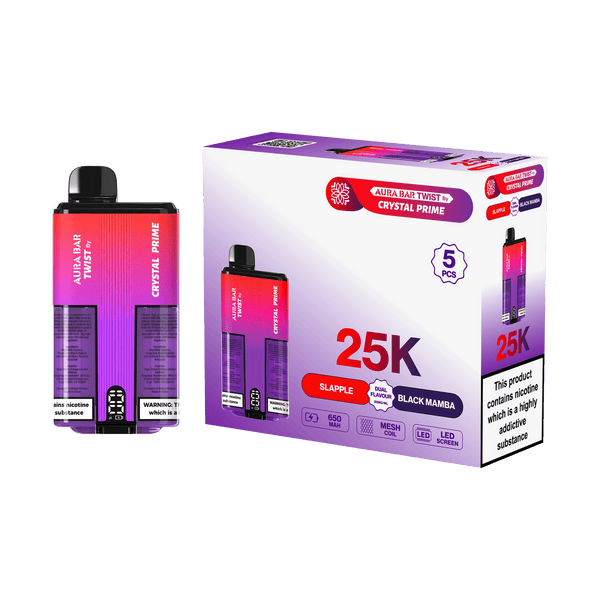 Aura Bar Twist 25000 Puffs by Crystal Prime - Box of 5