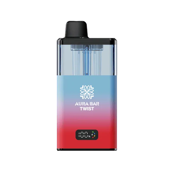 Crystal Prime Aura Bar Twist 40k Vape Kit - Box of 5 in Blue Purple Red Available at UK Vaper Wholesale