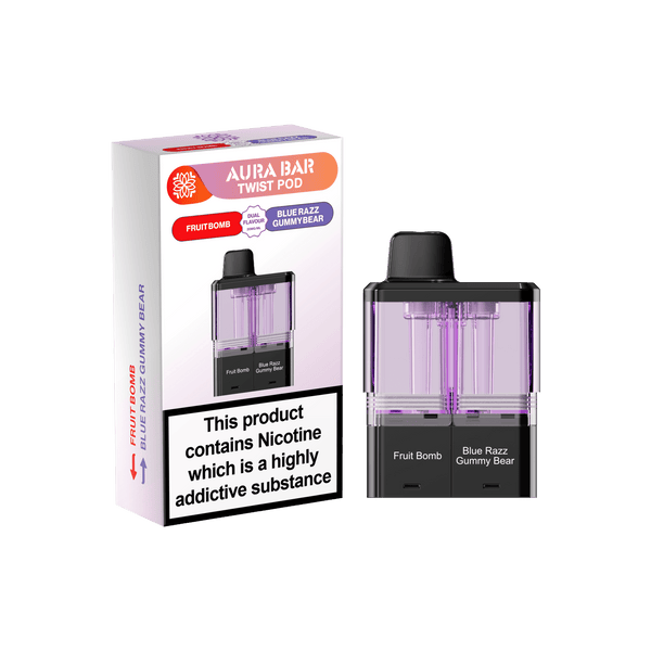 Aura Bar Twist 40k Replacement Pods - Pack of 5 Available In Dual Flavour