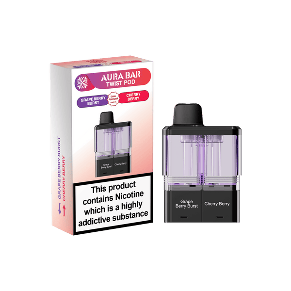 Aura Bar Twist 40k Replacement Pods - Pack of 5 Available In Dual Flavour