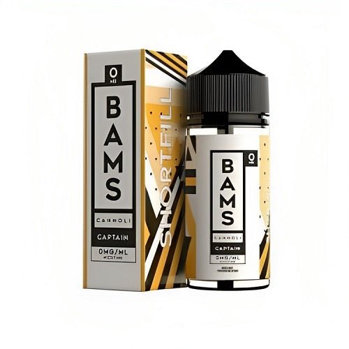 Bams 100ml Shortfill E Liquid, Captain Canoli Flavour