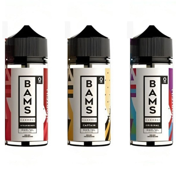 Bams 100ml Shortfill E Liquid, Birthday Channoli, Original Chanoli, Strawberry Chanoli Flavour