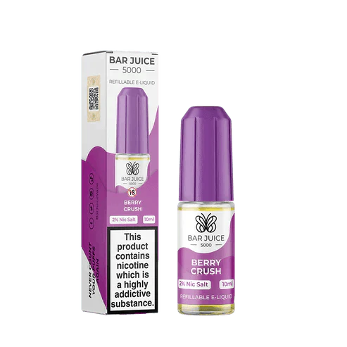 Bar Juice 5000 Nic Salt 10ml - Box of 10 Available In Bery Crush Flavour