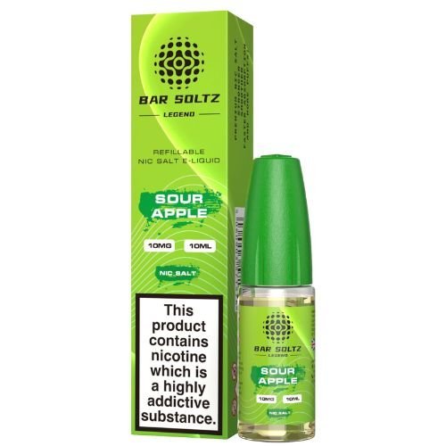 Bar Soltz Nic Salt 10ml Pack of 10 Available In Sour Apple Flavour
