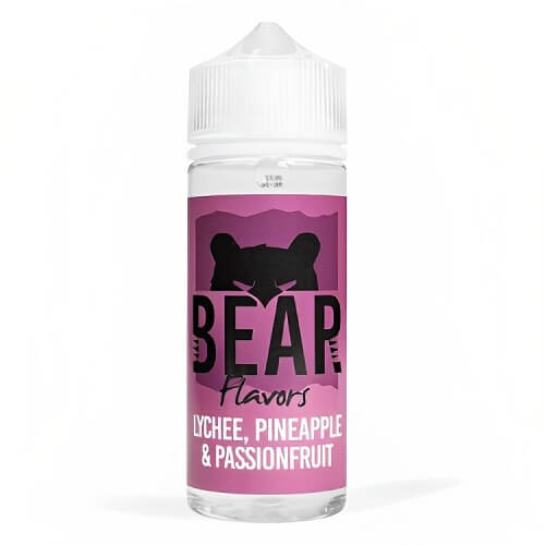 Bear Flavors Shortfill 100ml E Liquid, Lychee Pineapple Passionfruit Flavour