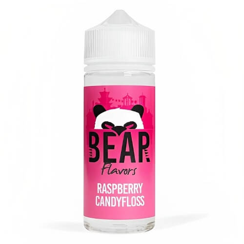 Bear Flavors Shortfill 100ml E Liquid, Raspberry Candyfloss Flavour