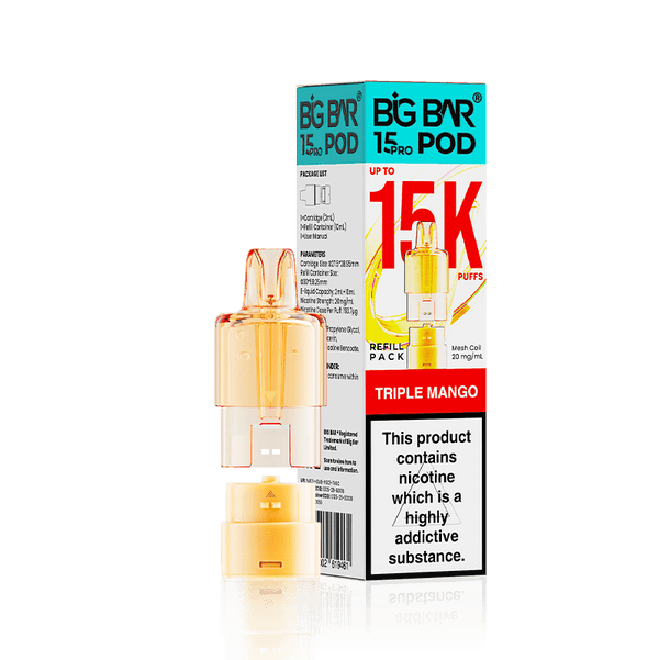 Big Bar 15000 Pro Prefilled Refill Pods Pack of 5 - Wholesale Price !