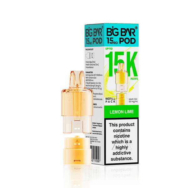 Big Bar 15000 Pro Prefilled Refill Pods Pack of 5 - Wholesale Price !